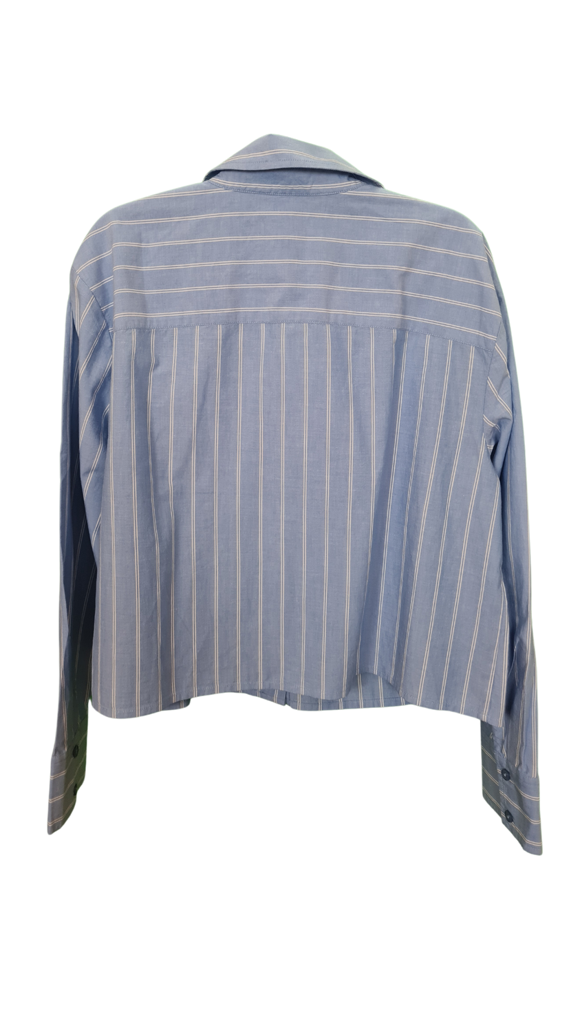 Long sleeved Striped cropped shirt