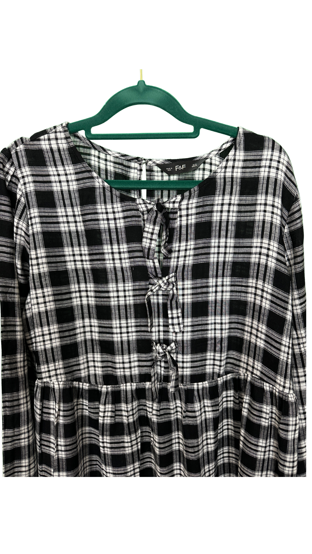 Long sleeved tartan dress