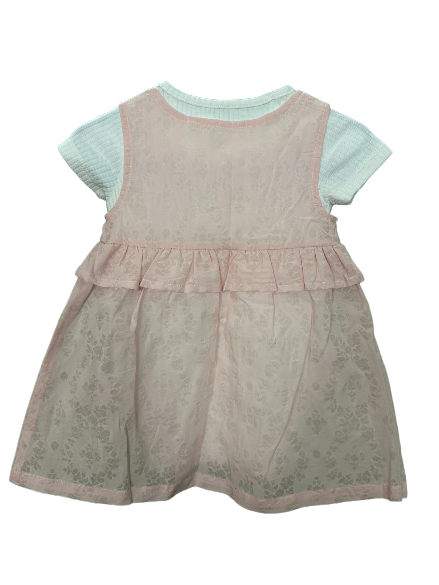 Baby Girls Dress with popper short sleeved vest