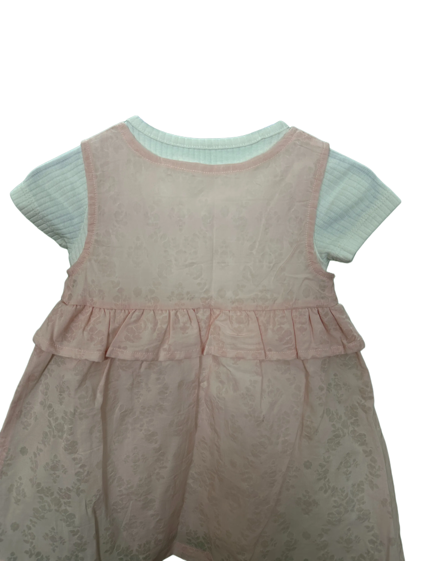 Baby Girls Dress with popper short sleeved vest