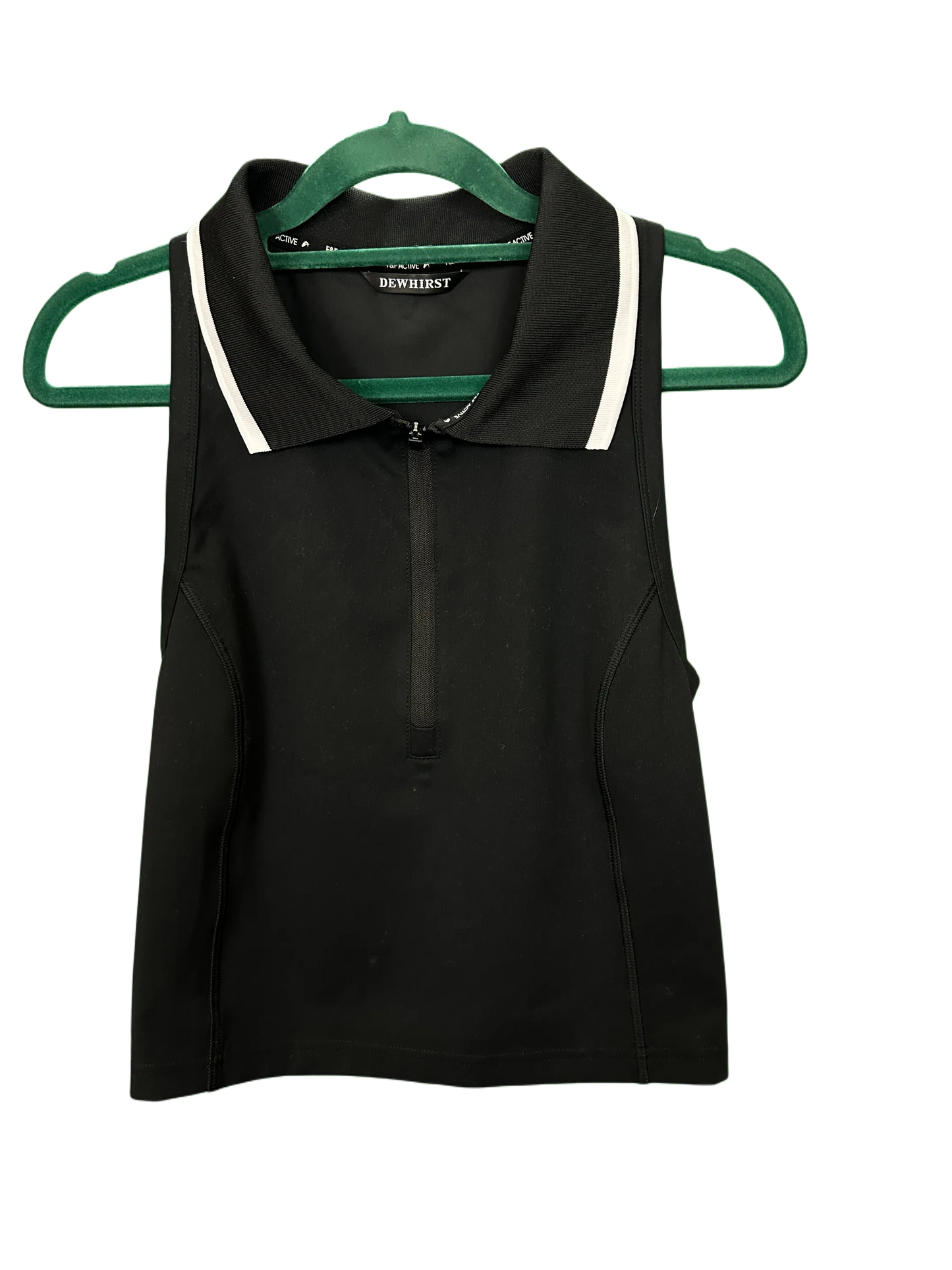 Woman's active sleeveless top with collar