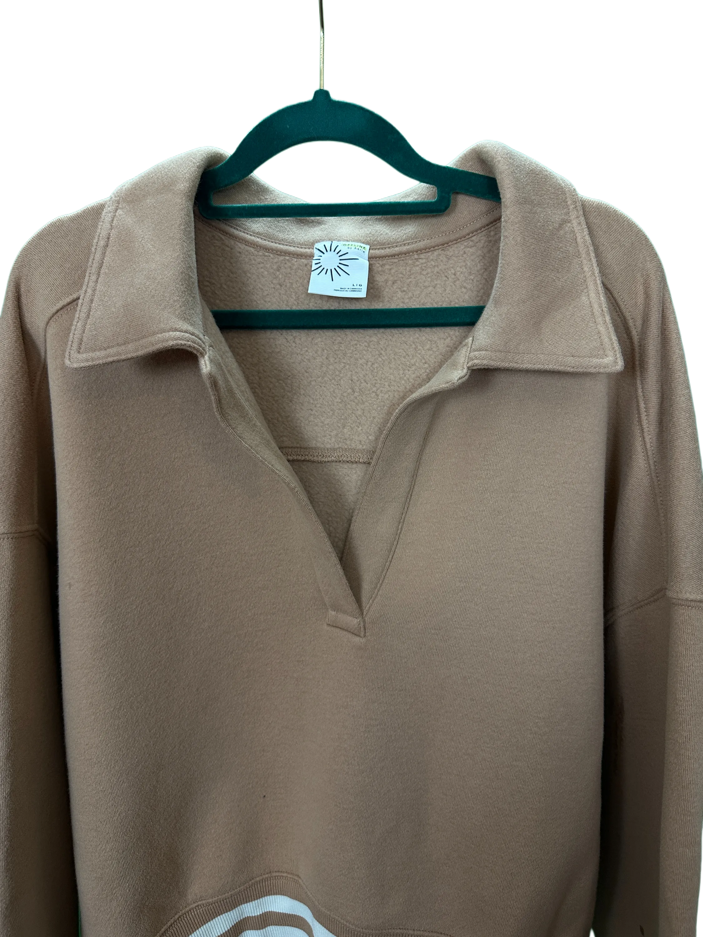 Offline by Aerie Woman's cropped sweatshirt with a collar