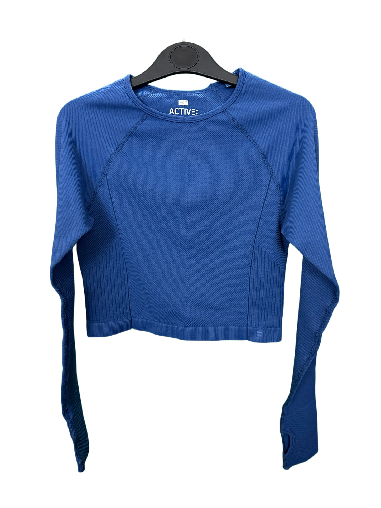 Woman's Active long sleeved ribbed sports top with thumb holes