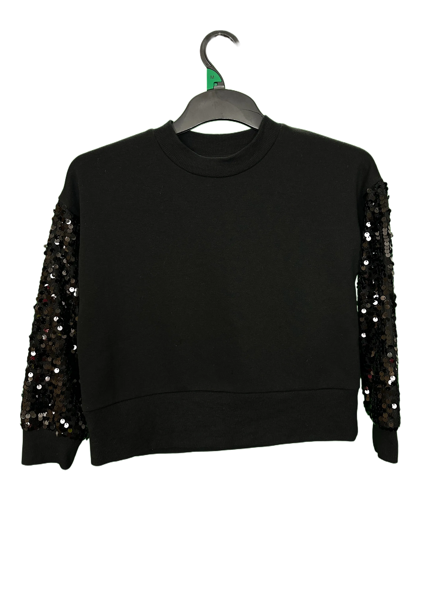 Girls Jumper with Sequin Sleeves Age 7/8yrs
