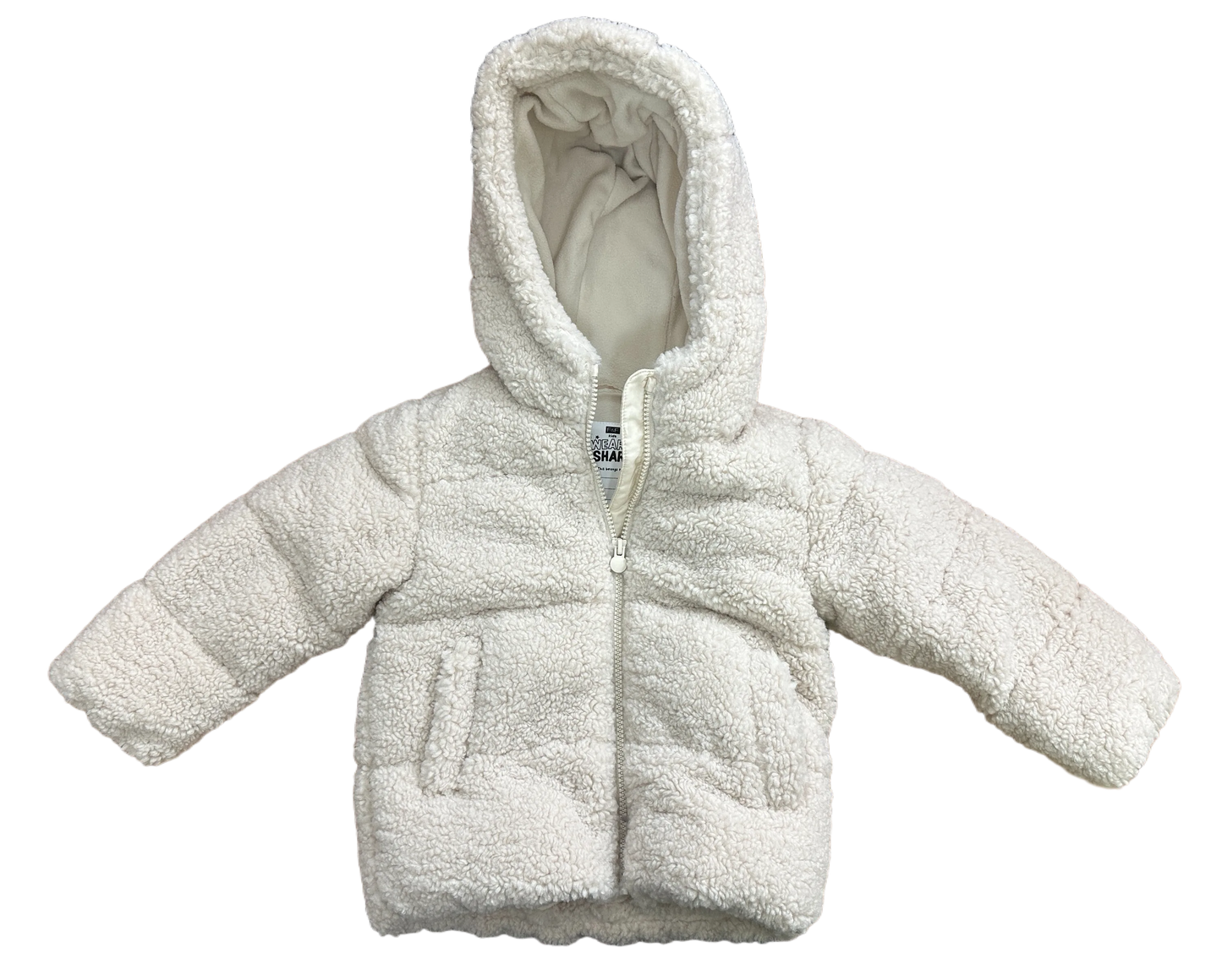 Girl's Padded Teddy Fleece Jacket Age 3/4yrs