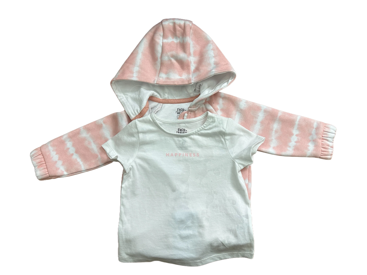 Baby Girls Hoodie & T-Shirt Set Age 3/6mths