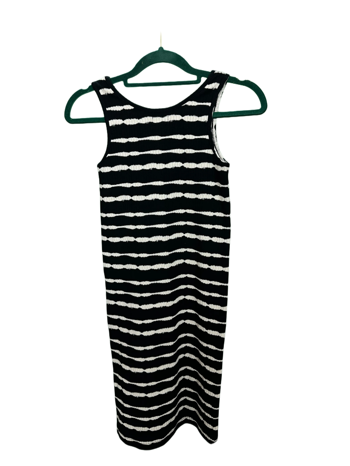 Girls Sleeveless Striped Ribbed Dress Age 7/8yrs