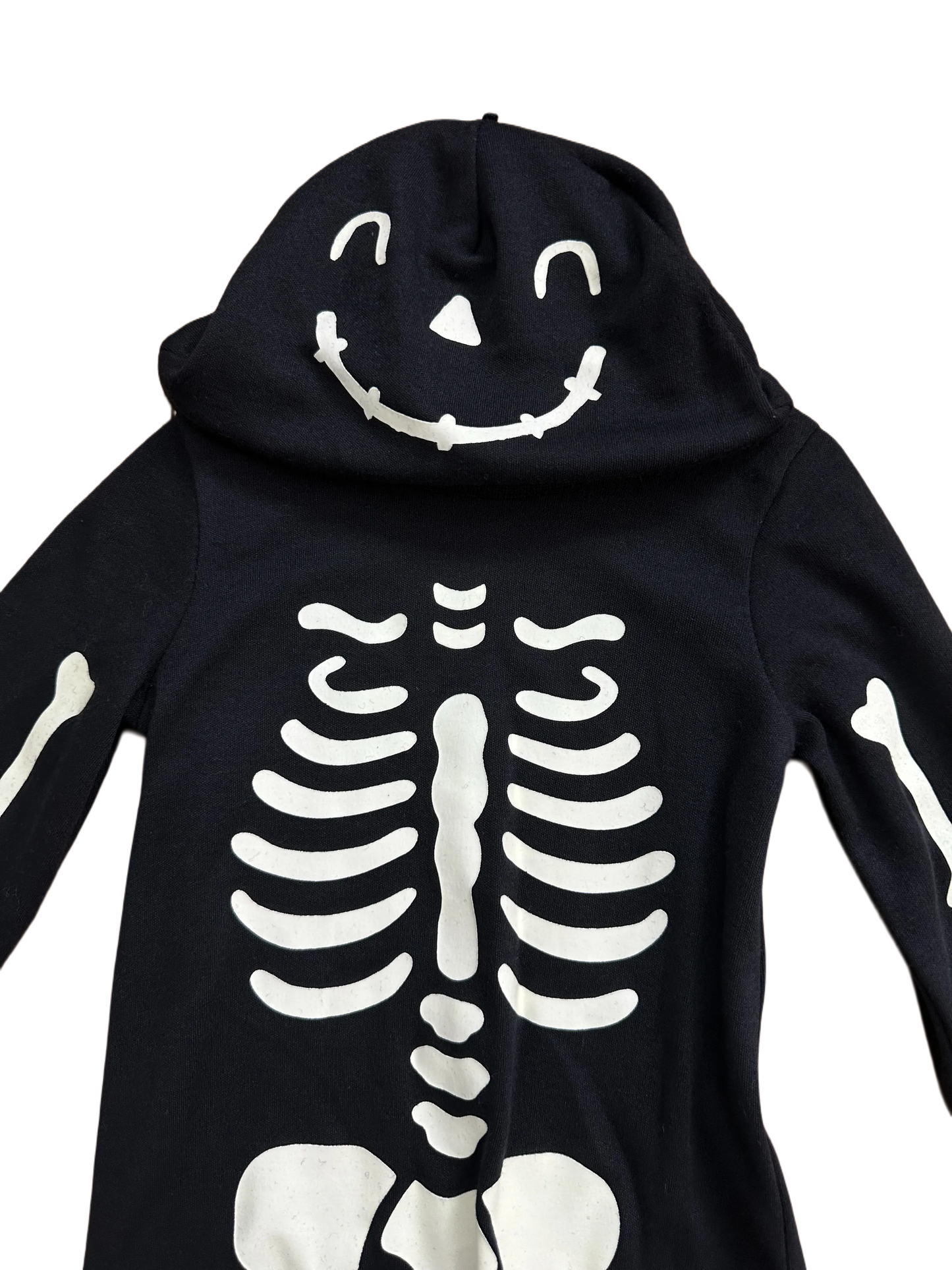 Baby glow in the dark skeleton sleep suit with hat Age 3/6mths