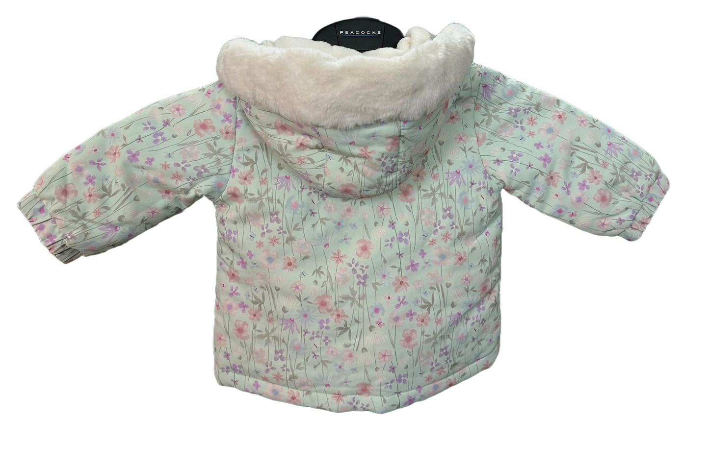 Baby showerproof fleece lined jacket with hood Age 3/6mths