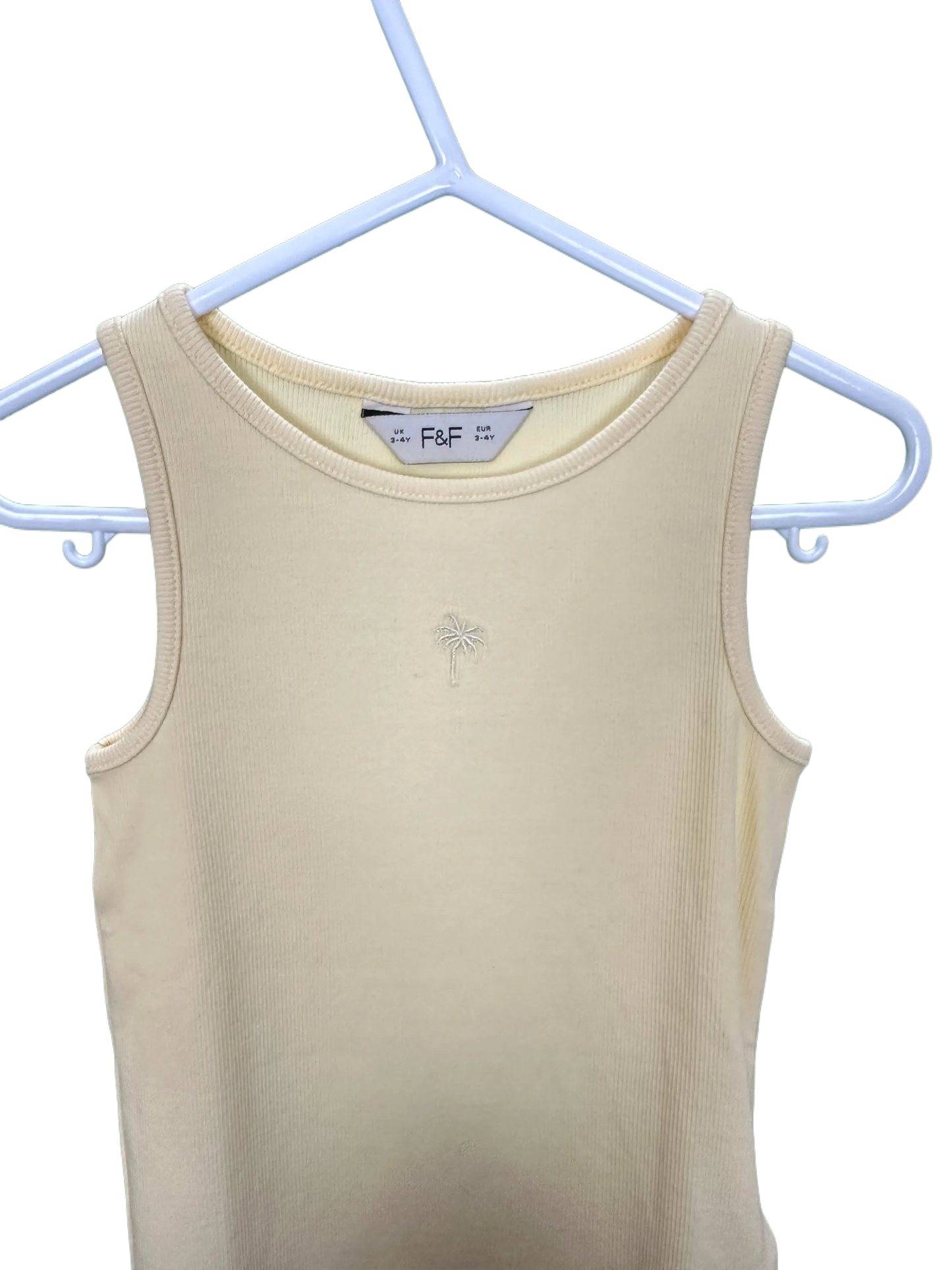 Girl's Ribbed Vest Age 3/4yrs