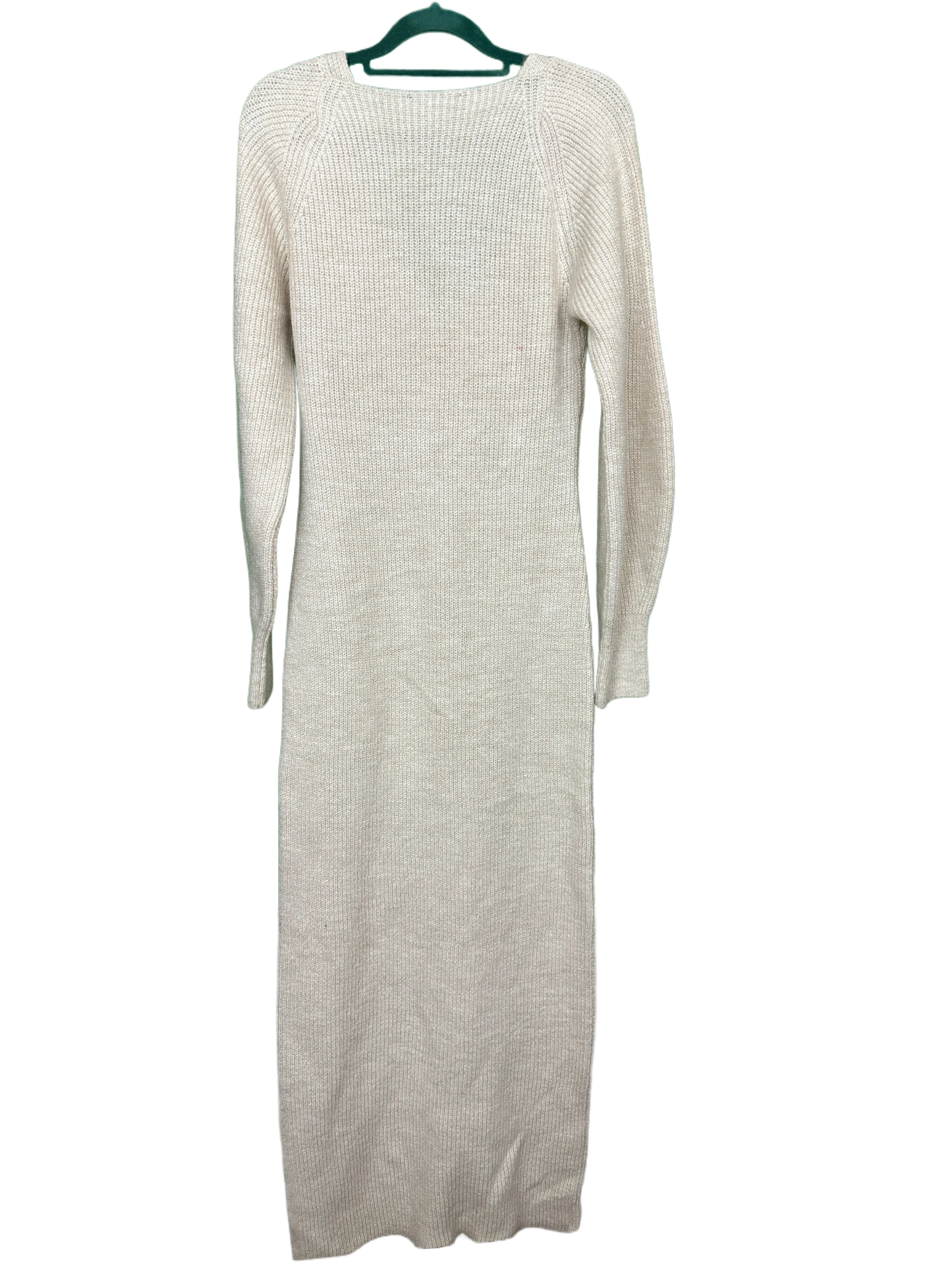 Woman's Long Sleeved V Neck Knitted Dress Size 12