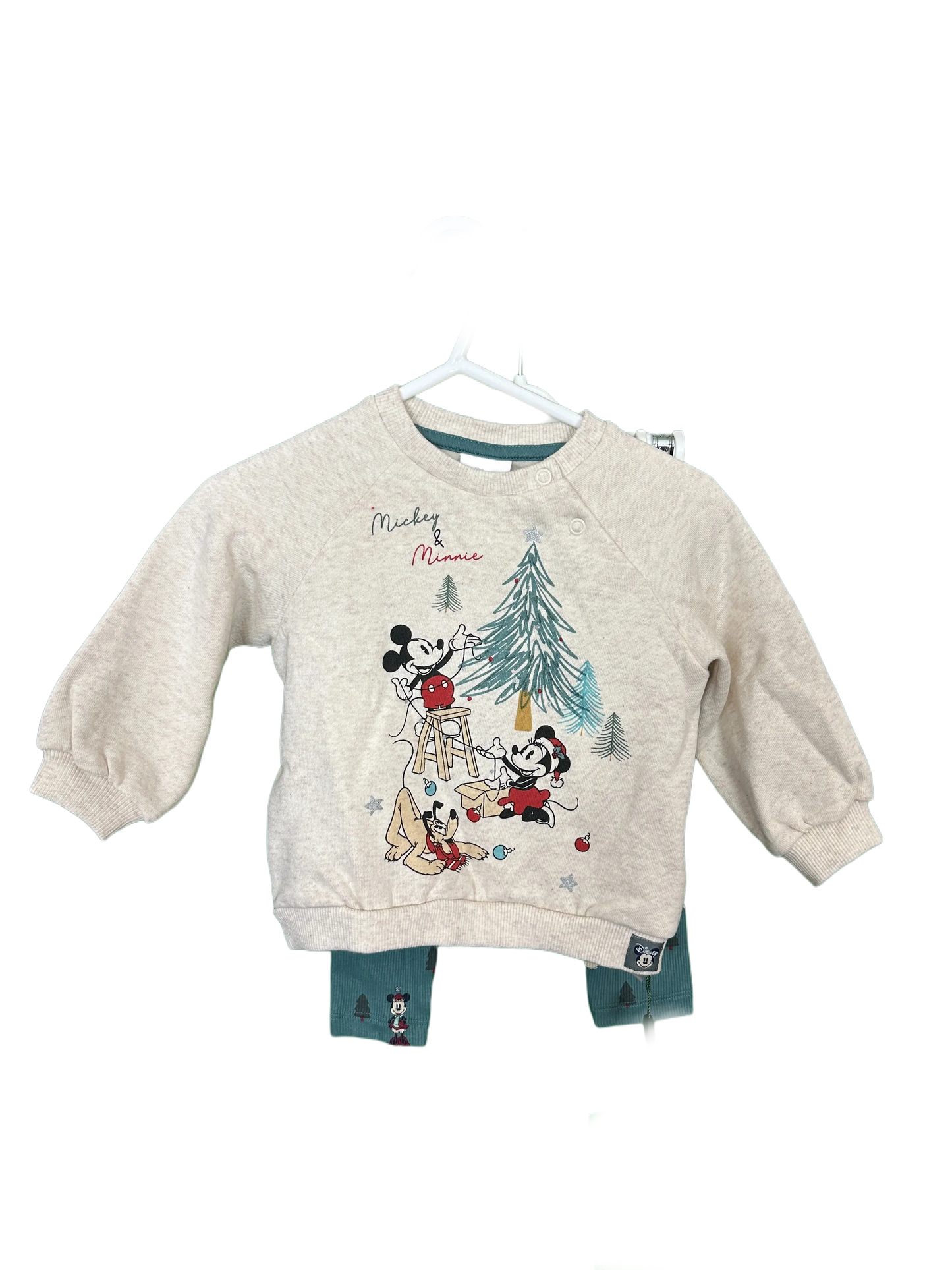 Baby's Disney Christmas Sweatshirt & Leggings Set Age 3/6mths