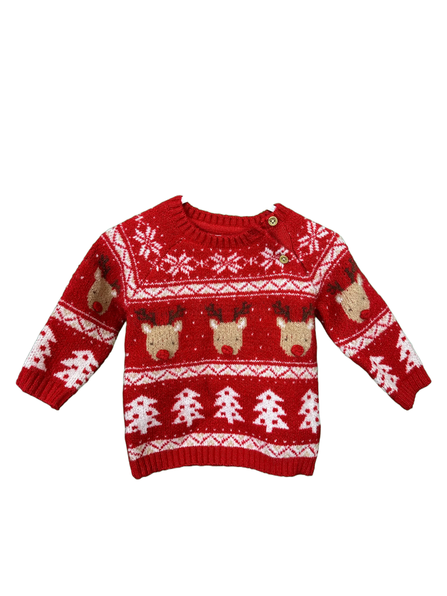 Baby's Christmas Reindeer Jumper Age 3/4mths