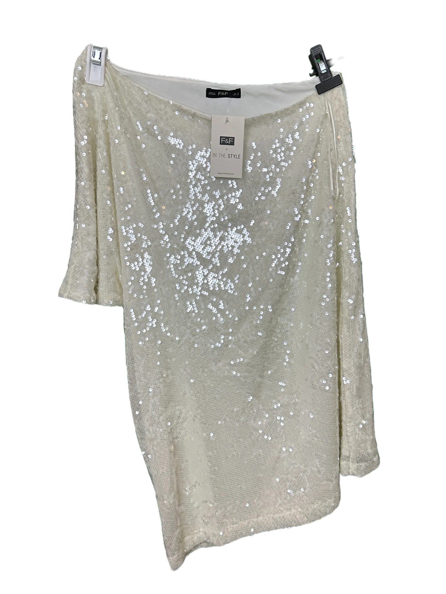 Woman's Fully Lined Sequin Off the shoulder Evening Dress Size 12