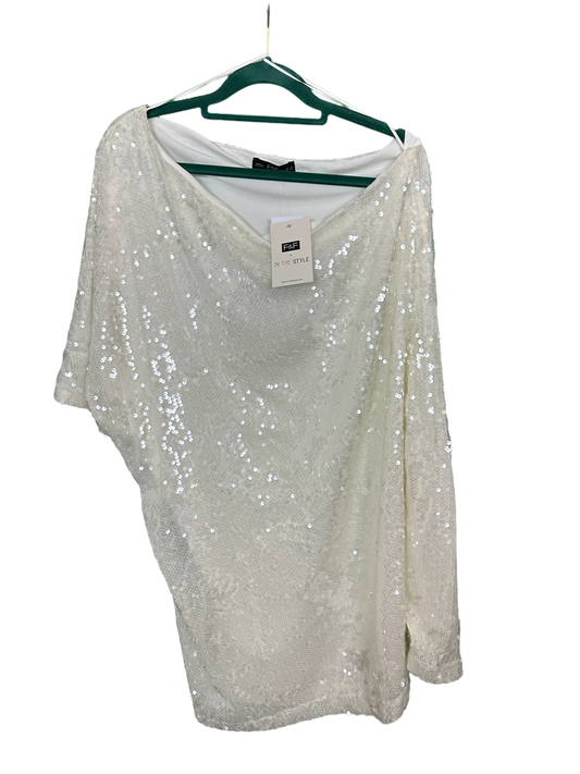 Woman's Fully Lined Sequin Off the shoulder Evening Dress Size 12