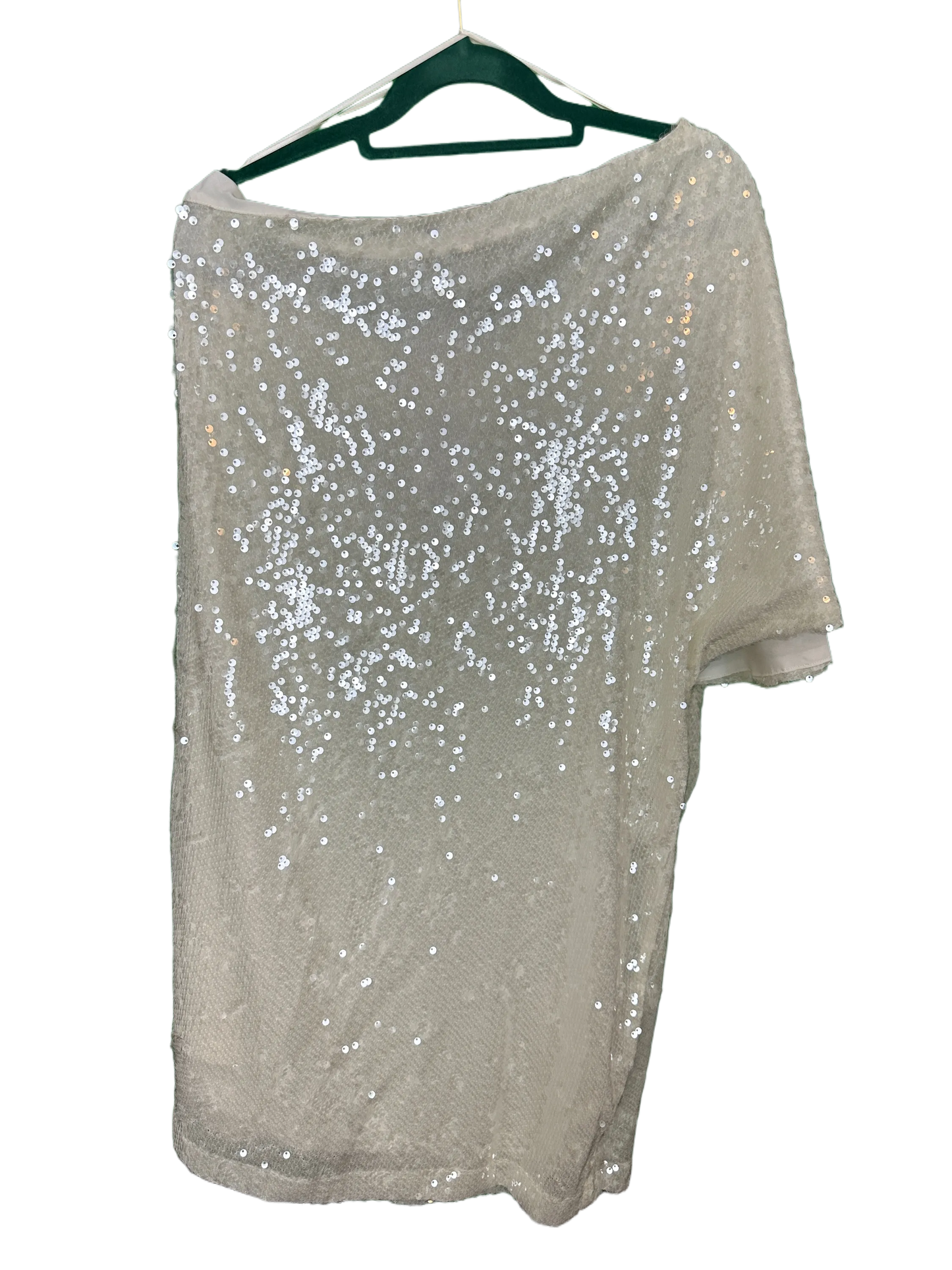 Woman's Fully Lined Sequin Off the shoulder Evening Dress Size 12