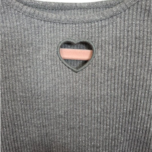 Girl's Ribbed Sparkle/Glitter Long Sleeved Top Age 3/4yrs