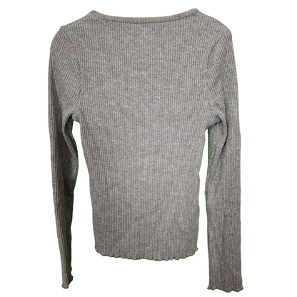 Girl's Ribbed Sparkle/Glitter Long Sleeved Top Age 3/4yrs