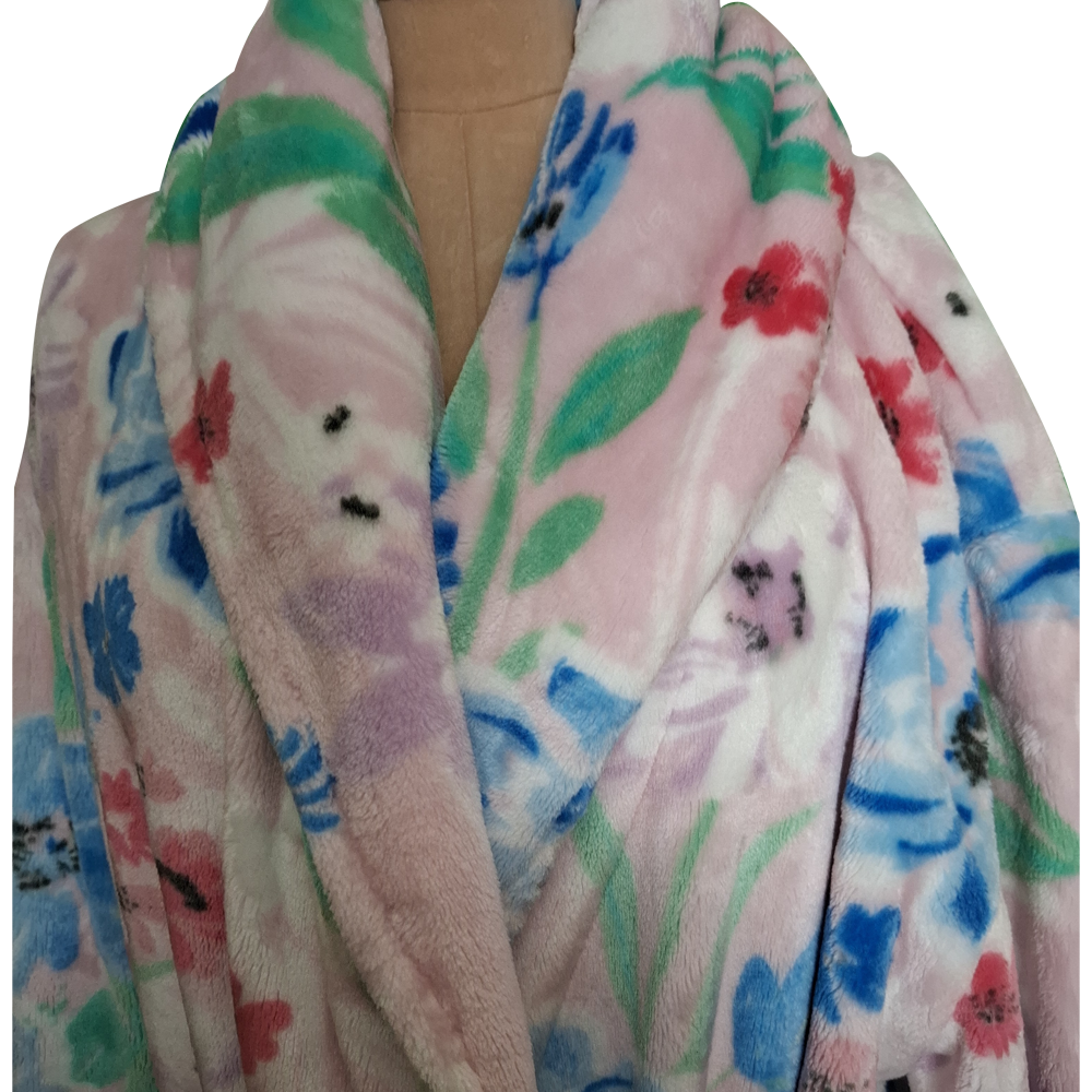 Woman's Lovely Soft Fleece Full Length  Dressing Gown Size M