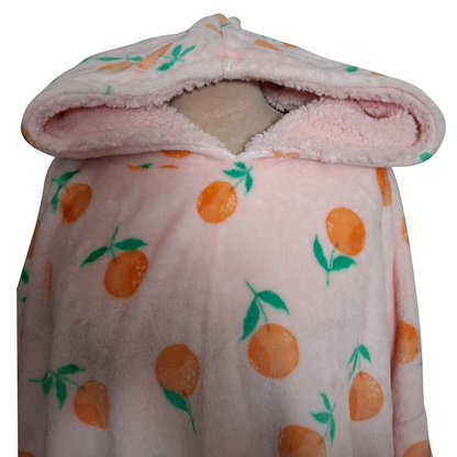 Woman's Lounge Fleece Hoodie Size M/L Length just below the knee