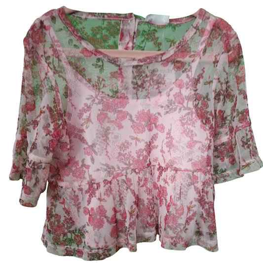 Next Girl's Pretty Floral Blouse with Camisole  Age 6yrs
