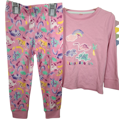 Girl's Sleepy Saurus Dinosaurs  PJ's