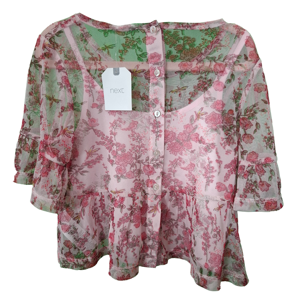 Next Girl's Pretty Floral Blouse with Camisole  Age 6yrs