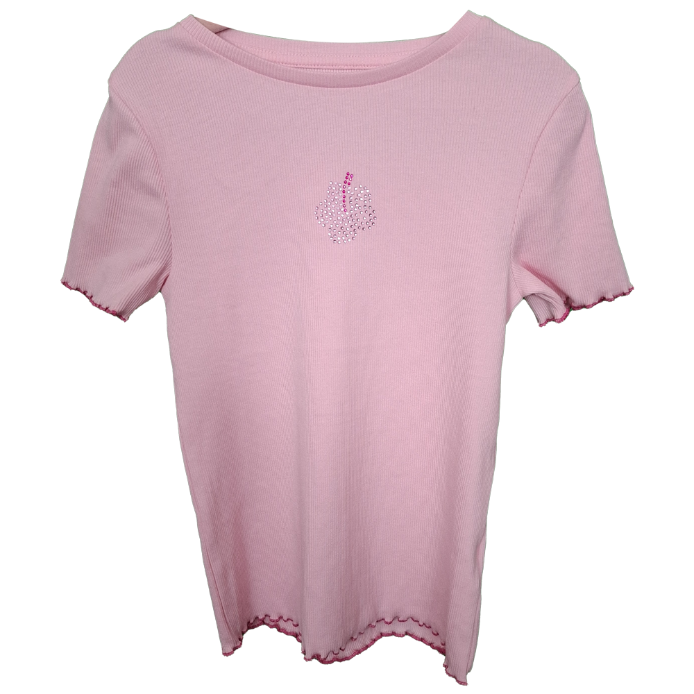 Girl's Ribbed Short Sleeved Top age 7/8yrs