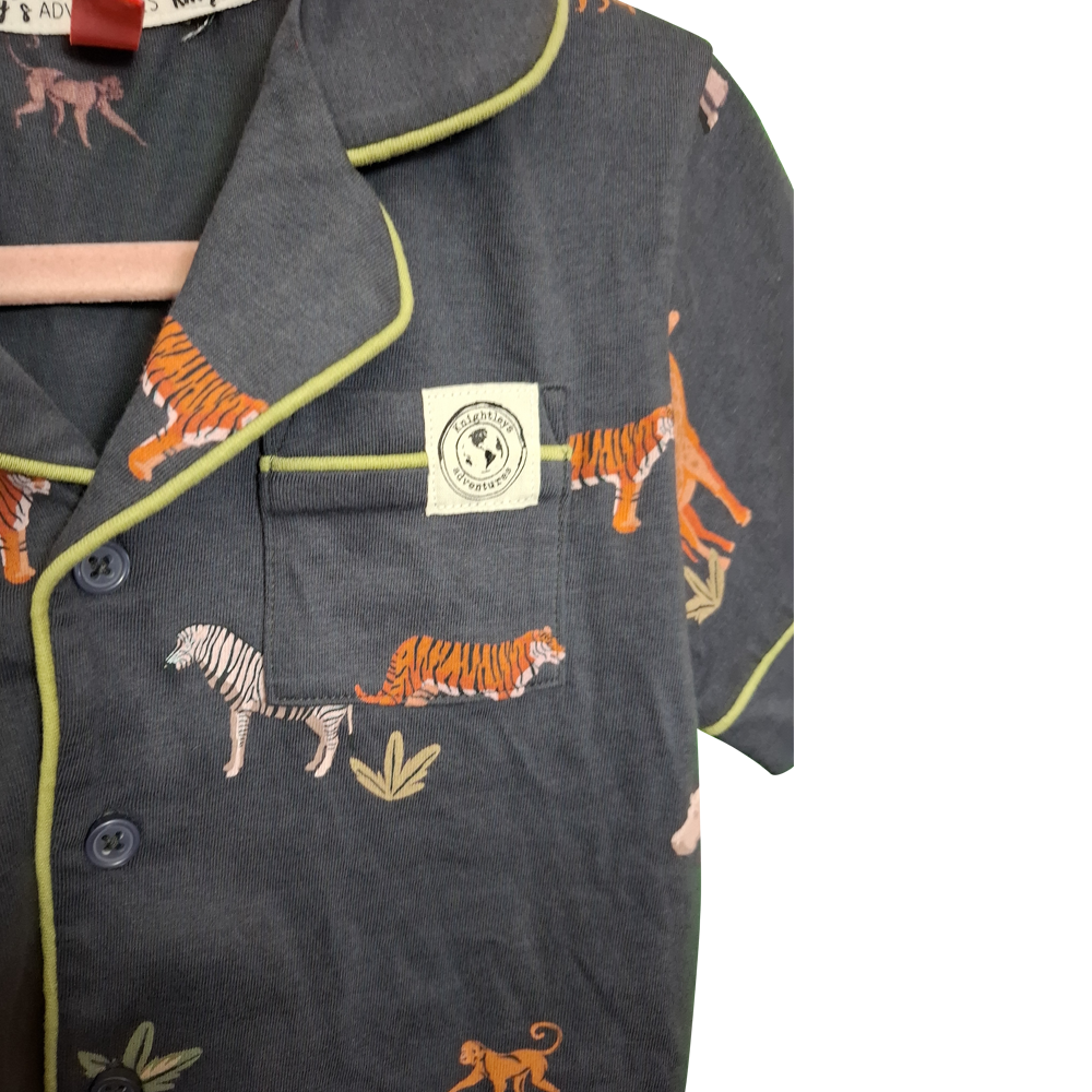 Boy's Short PJ's With Button Through Top
