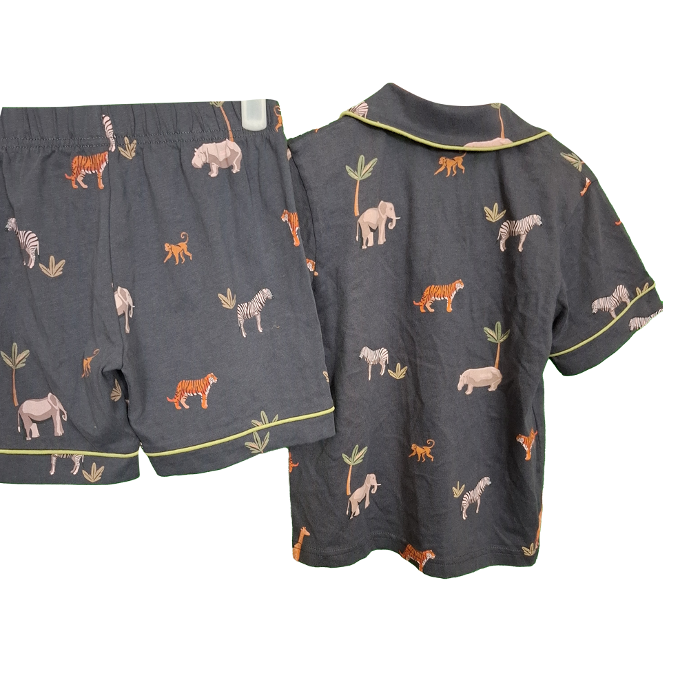 Boy's Short PJ's With Button Through Top
