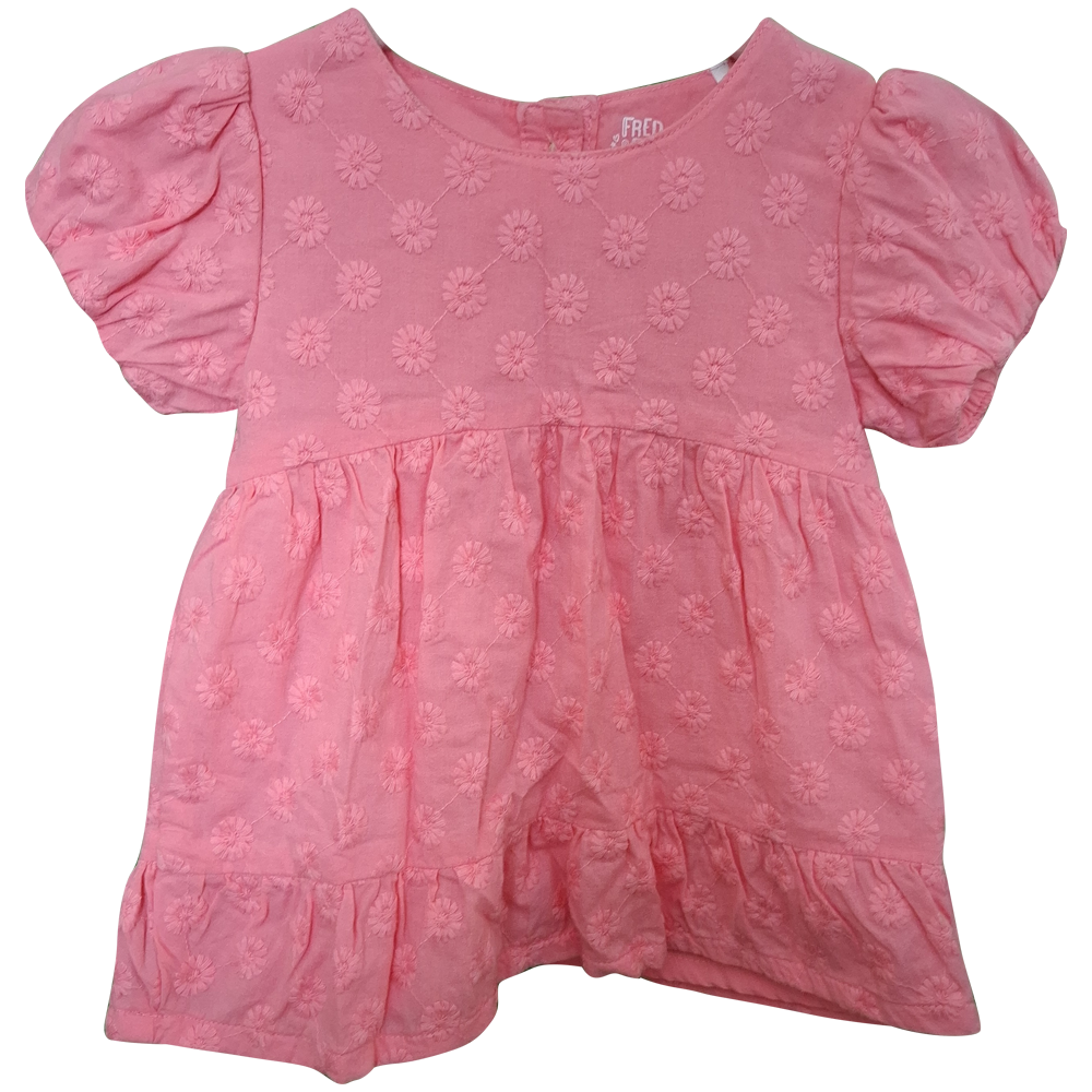 Baby Girl's Fully Lined Short Sleeved Dress