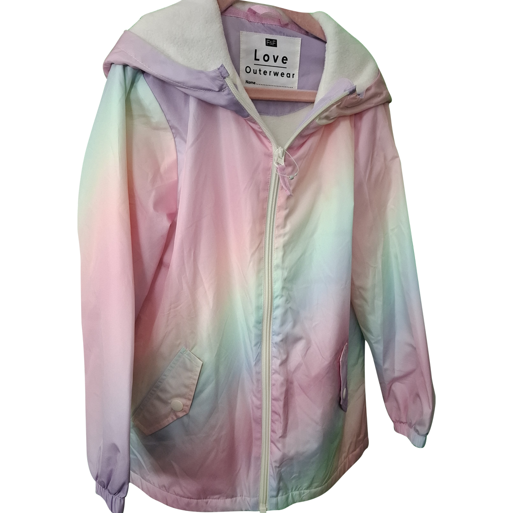 Girl's Fleece Lined Hooded Showerproof Jacket