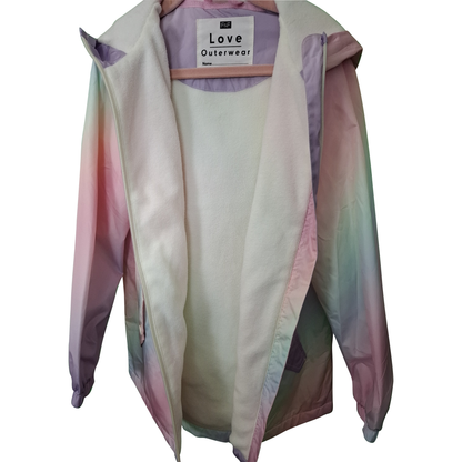 Girl's Fleece Lined Hooded Showerproof Jacket