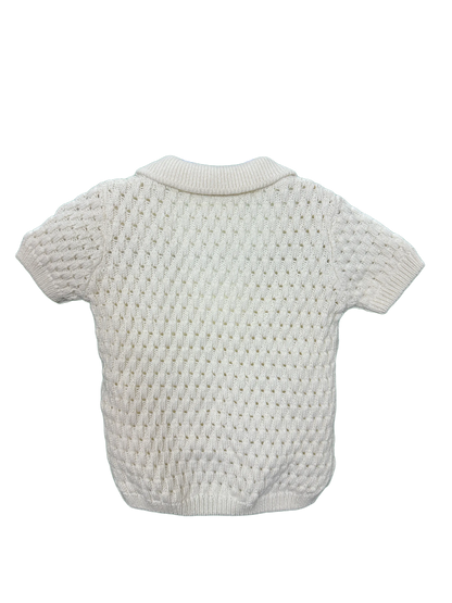 Baby boy's short sleeved fully lined knitted cardigan