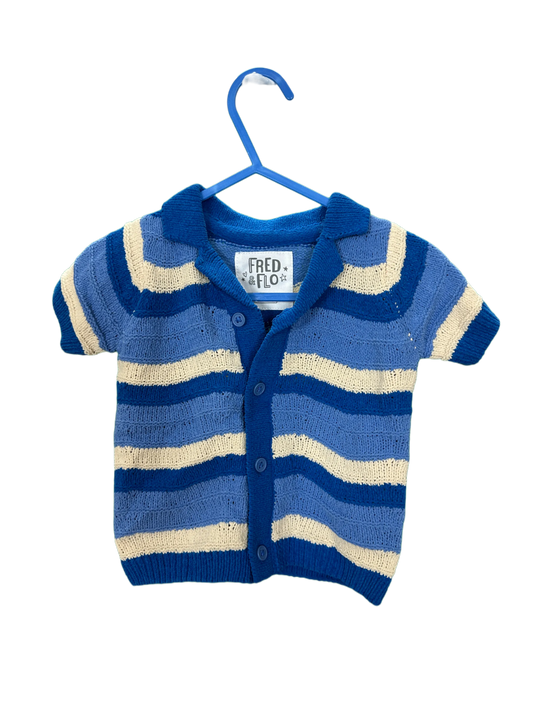 Baby boy knitted shorts and cardigan set
