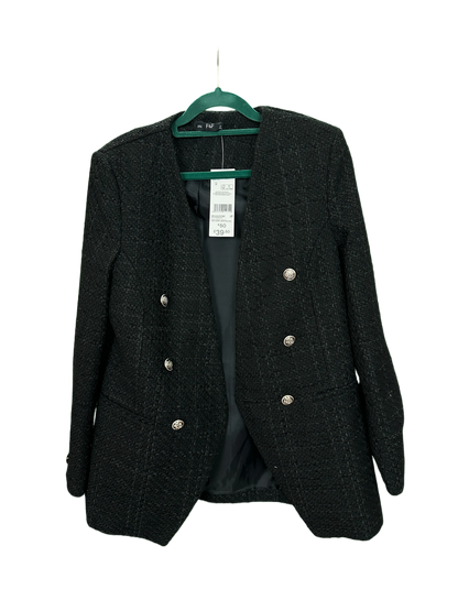 Womans collarless  Jacket with brass buttons