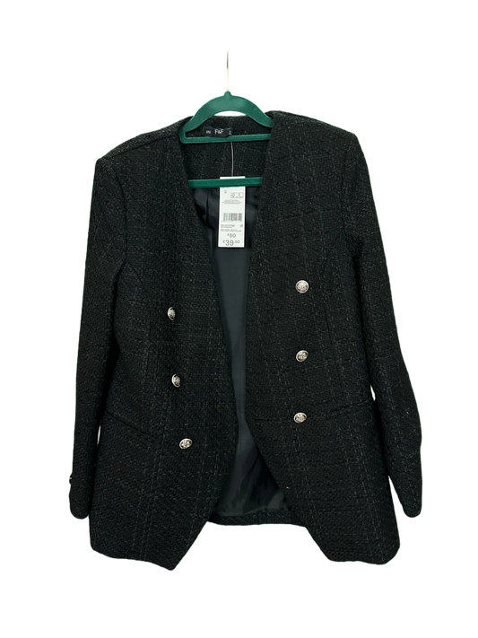 Womans collarless  Jacket with brass buttons