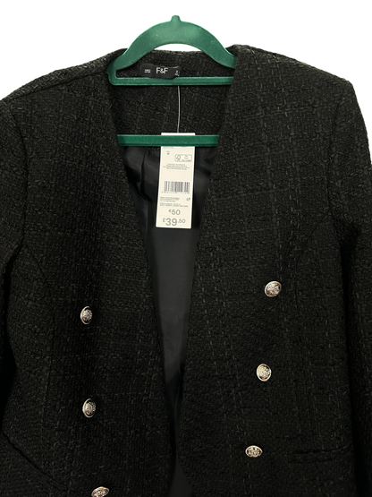 Womans collarless  Jacket with brass buttons