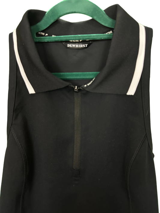 Woman's active sleeveless top with collar