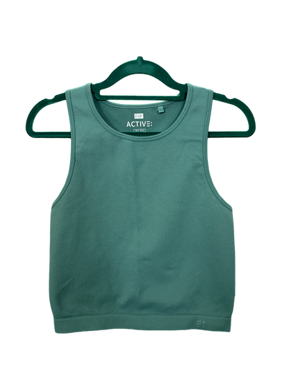 Woman's active ribbed vest crop top