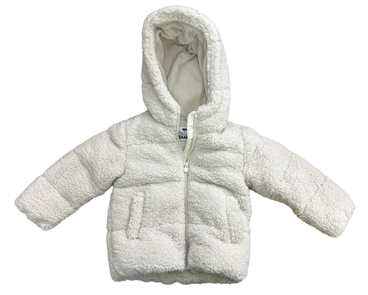 Girl's Padded Teddy Fleece Jacket Age 3/4yrs