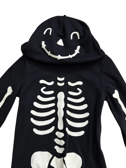 Baby glow in the dark skeleton sleep suit with hat Age 3/6mths