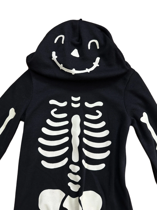 Baby glow in the dark skeleton sleep suit with hat Age 3/6mths