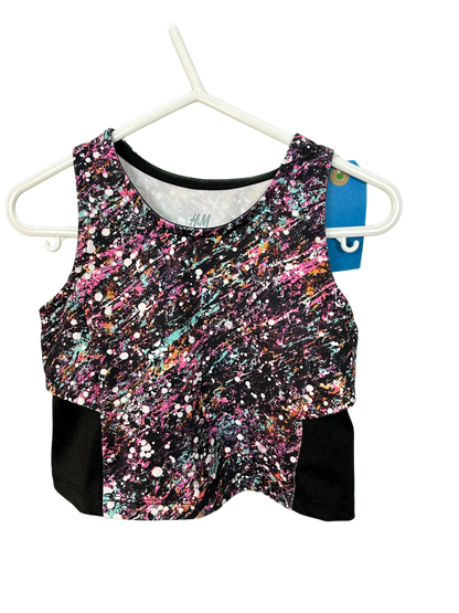 Girls Active Cropped Sports Vest Age 3/4yrs