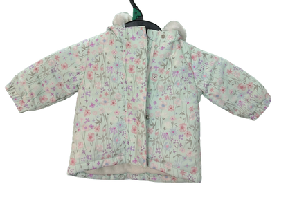 Baby showerproof fleece lined jacket with hood Age 3/6mths