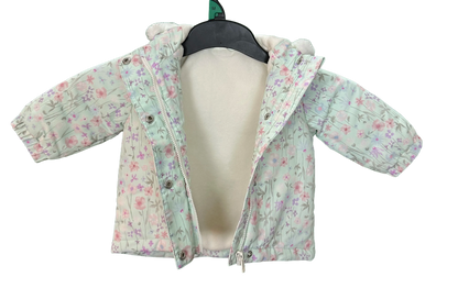 Baby showerproof fleece lined jacket with hood Age 3/6mths