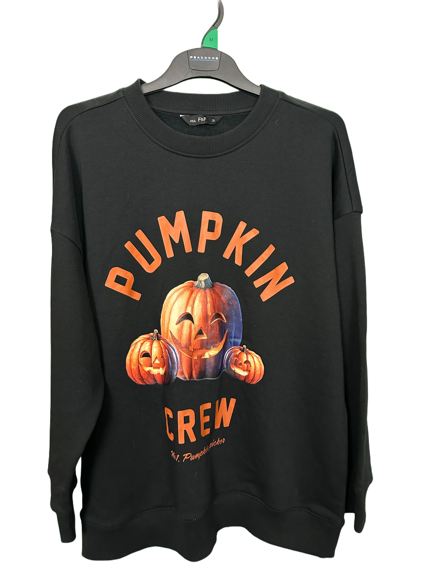 Unisex Pumpkin Crew Halloween Sweatshirt Size M/L