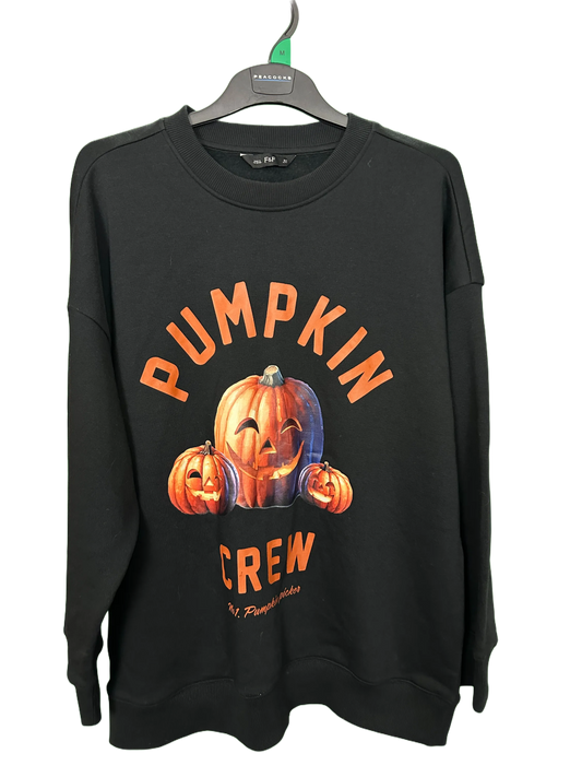 Unisex Pumpkin Crew Halloween Sweatshirt Size M/L