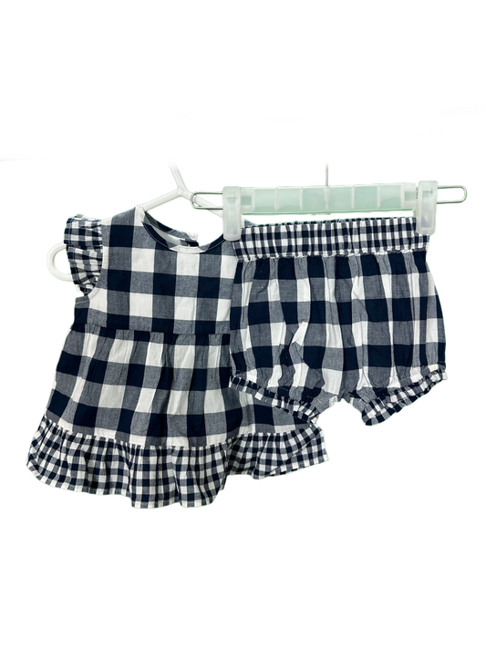 Baby Dress & Matching Panties Set Age 3/6mths