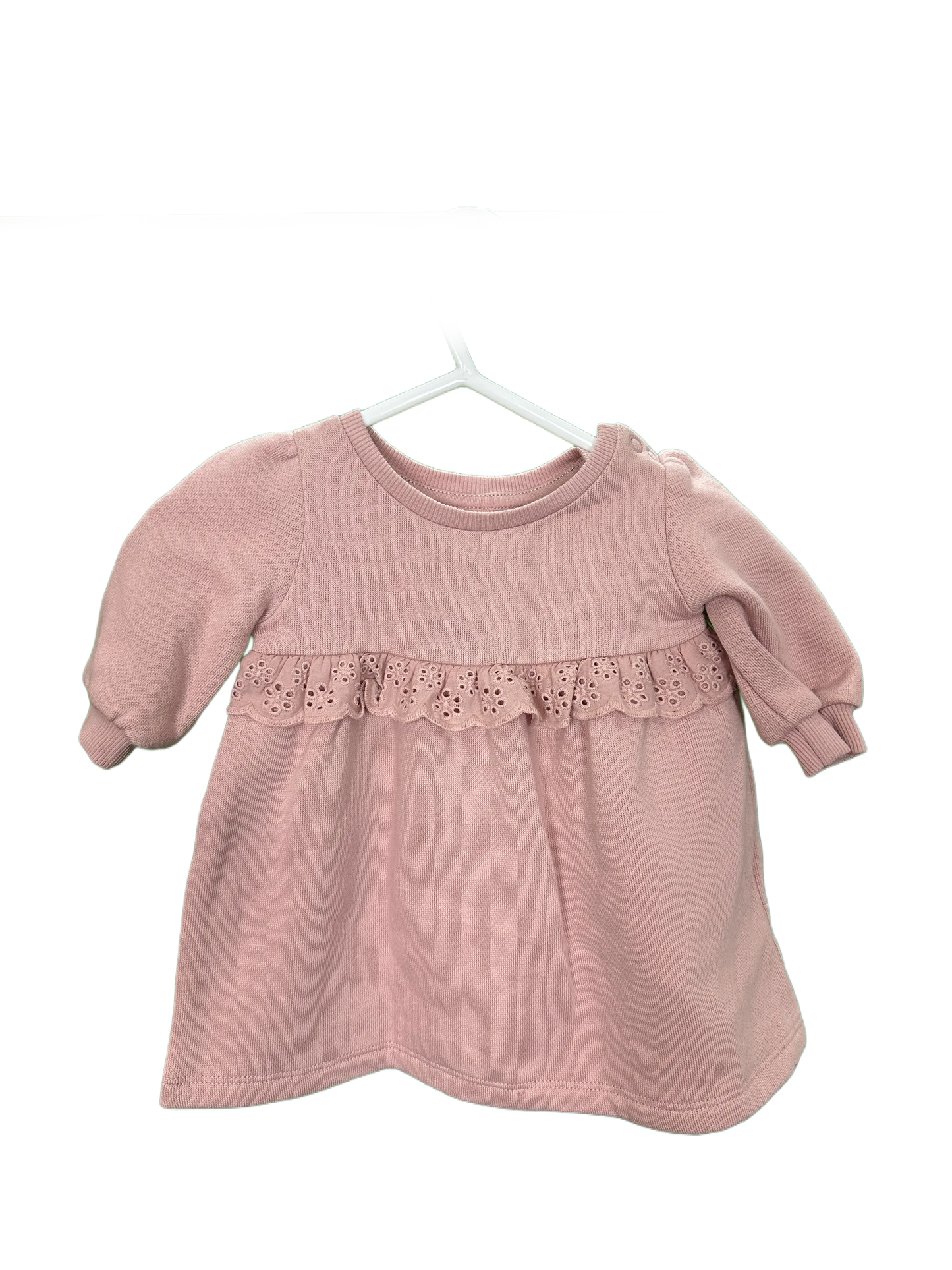 Baby Girl's Long Sleeved Winter Dress Age 3/6mths